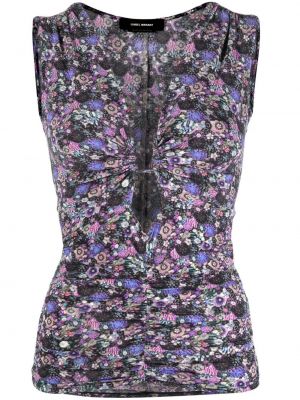 Blomstret tank top med print Isabel Marant lilla