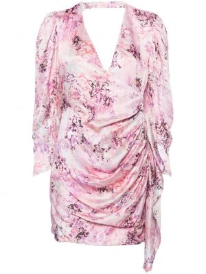 Копринена коктейлна рокля Iro розово