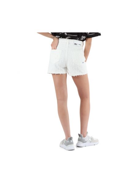 Pantalones cortos de algodón Karl Lagerfeld blanco