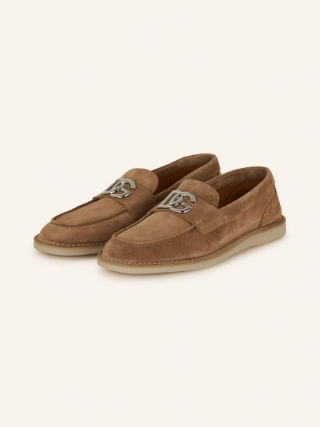 Loafers Dolce And Gabbana brązowe