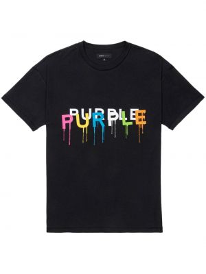 Bavlněné tričko s potiskem Purple Brand