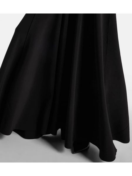Макси пола с висока талия от джърси Norma Kamali черно