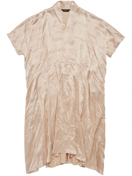 Kleid mit print Balenciaga beige