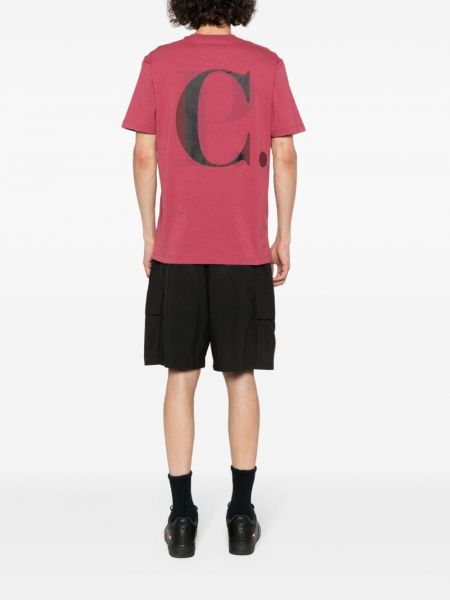 T-shirt aus baumwoll mit print C.p. Company rot