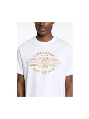 Camiseta de algodón con estampado Casablanca blanco