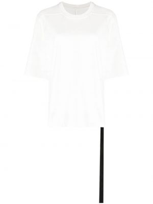 Ασύμμετρη βαμβακερή μπλούζα Rick Owens Drkshdw λευκό