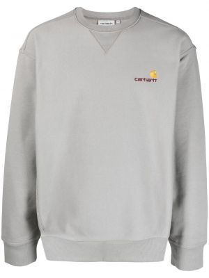 Sweatshirt mit stickerei aus baumwoll Carhartt Wip grau