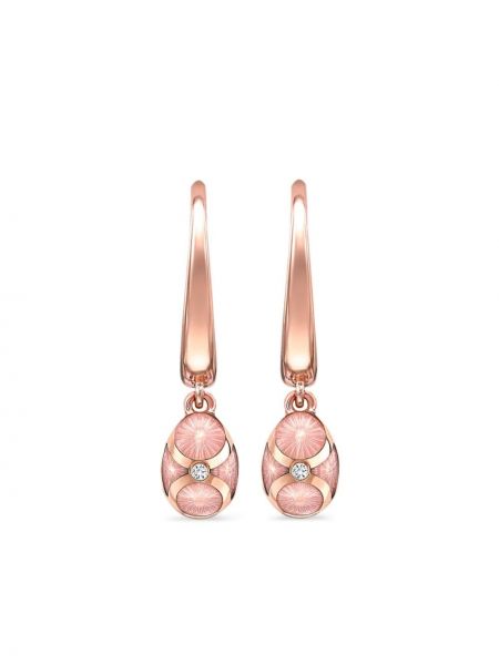 Boucles d'oreilles en or rose Fabergé