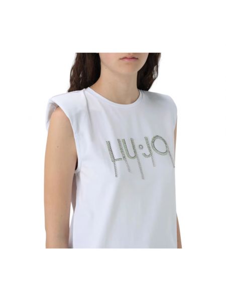 Camiseta de algodón casual Liu Jo blanco