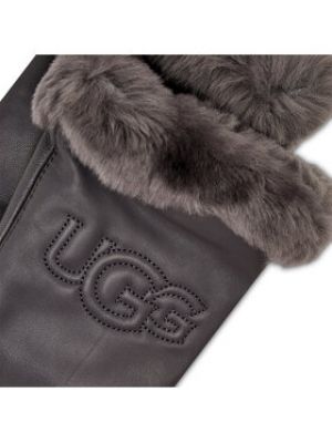 Kožené rukavice Ugg šedé