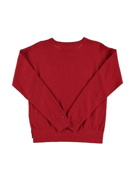 Sweter z dżerseju Tommy Hilfiger czerwony