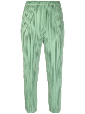 Pantaloni plissettati Pleats Please Issey Miyake verde
