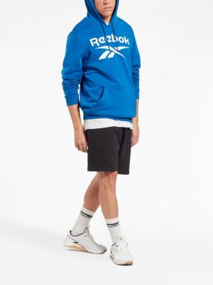 Fleece hoodie mit print Reebok blau