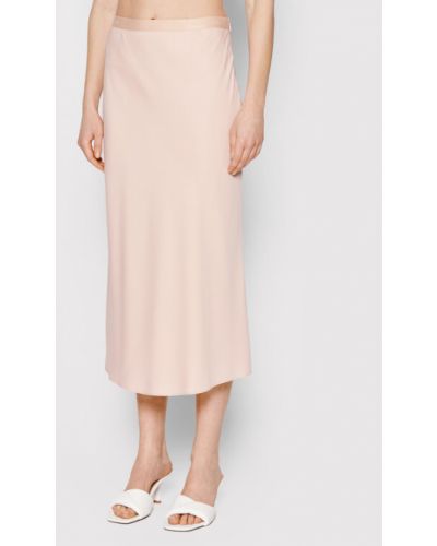 Midi sukně Calvin Klein, růžová