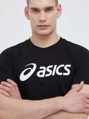 Asics t-shirt , férfi, nyomott mintás - Fekete