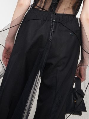 Maxi φούστα από διχτυωτό Acne Studios μαύρο