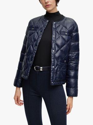 Стеганая укороченная куртка HUGO BOSS Parex темно-синий