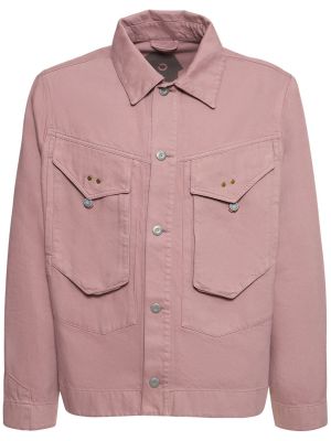 Bavlnená džínsová bunda s potlačou Objects Iv Life ružová