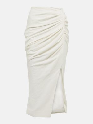 Bavlněné midi sukně Jonathan Simkhai - bílá