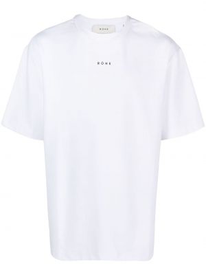Bavlněné tričko s potiskem Róhe bílé
