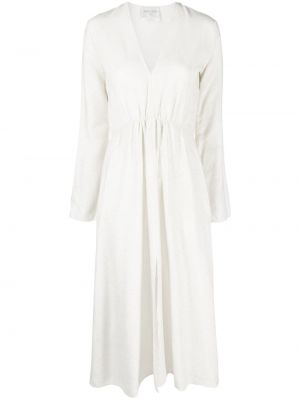 Φόρεμα με λαιμόκοψη v Forte_forte λευκό
