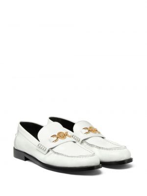 Nahast loafer-kingad Versace valge