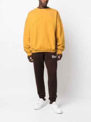 Sweatshirt mit stickerei Rhude gelb