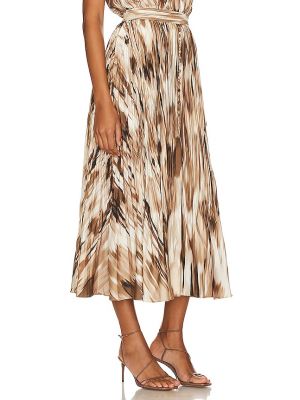 Falda larga con estampado abstracto Simkhai marrón