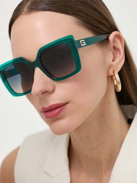 Okulary przeciwsłoneczne Guess zielone