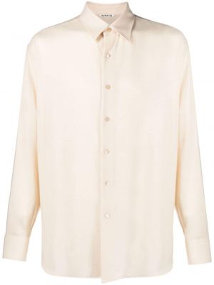 Μάλλινο πουκάμισο Auralee λευκό