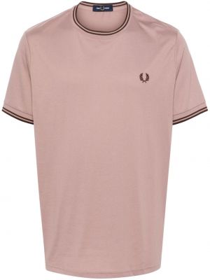 Tricou din bumbac Fred Perry roz
