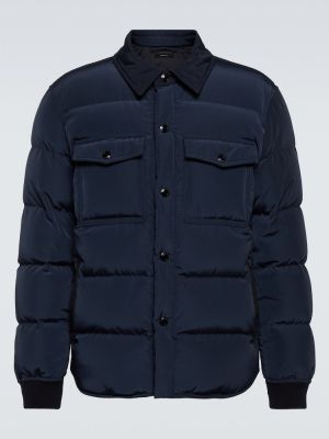 Pikowana kurtka puchowa Tom Ford niebieska