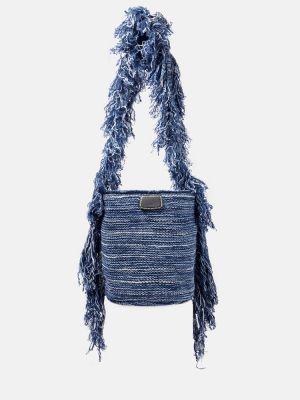 Pruhovaná kašmírová kabelka Chloã© modrá