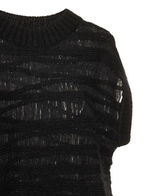 Mohérová vesta Alberta Ferretti čierna