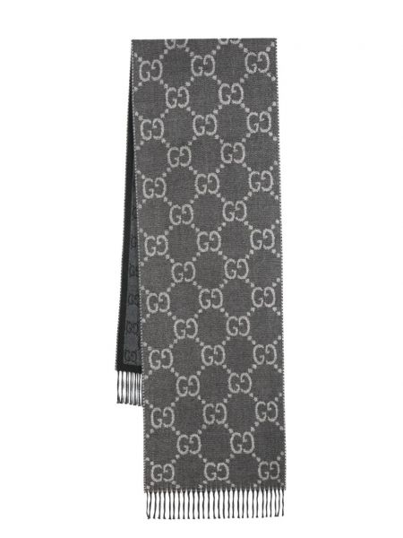 Jacquard tørklæde Gucci grå