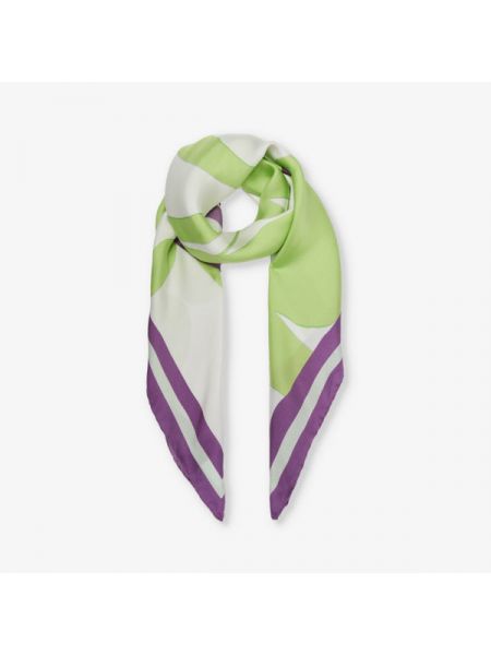 Шелковый шарф с принтом Dries Van Noten зеленый
