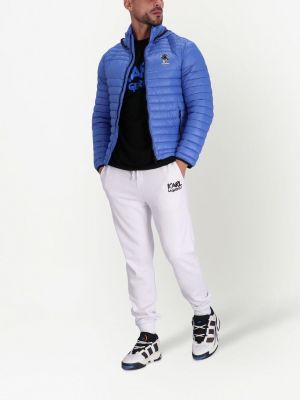 Spodnie sportowe z nadrukiem Karl Lagerfeld białe