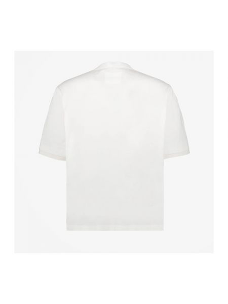 Camiseta de algodón con bolsillos Sacai blanco