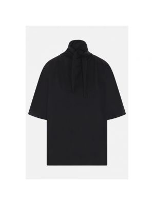 Camiseta de algodón de tela jersey Lemaire negro