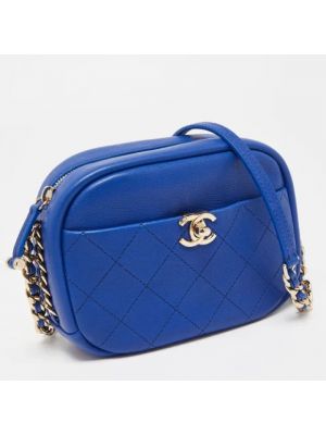 Body de cuero Chanel Vintage azul