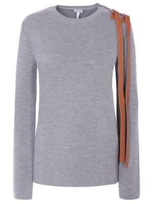 Шерстяной свитер Loewe серый