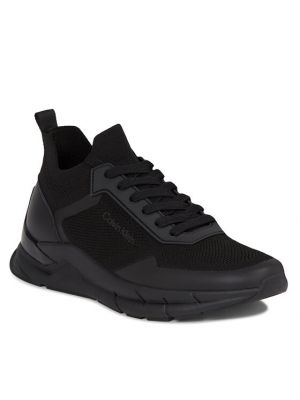Мереживні кросівки на шнурівці Calvin Klein чорні