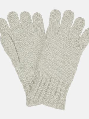 Kašmírové hedvábné rukavice Loro Piana šedé