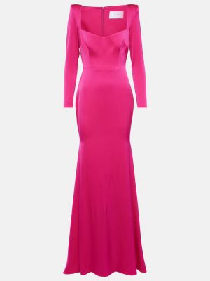 Атласное платье Alex Perry розовое