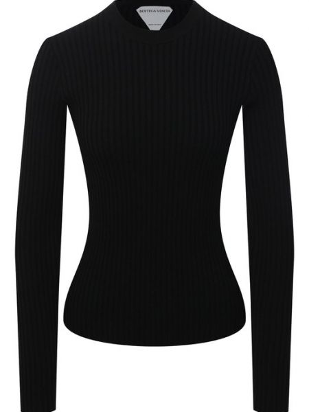 Пуловер из вискозы Bottega Veneta черный