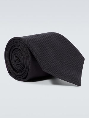 Selyem nyakkendő Giorgio Armani fekete