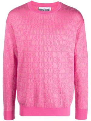 Пуловер Moschino розово