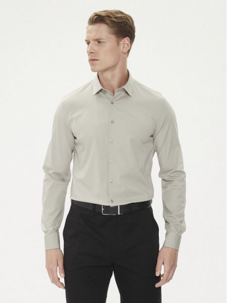 Marškiniai slim fit Calvin Klein pilka