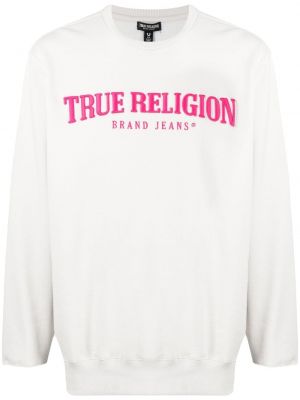 Rund hals brodert sweatshirt True Religion grå