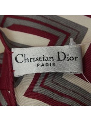 Jedwabna szal Dior Vintage czerwona
